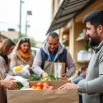 Cita solidaria para la entrega de alimentos