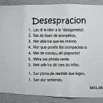 Lista de desesperación
