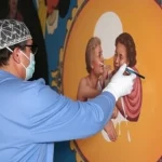 Recuperación de pinturas murales en el Lagar de Cela Moclinejo